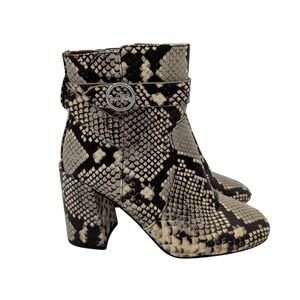 Coach Elisa Bootie FG2901 Womens Snakeskin Leather Block Heel Ankle Boots 6B